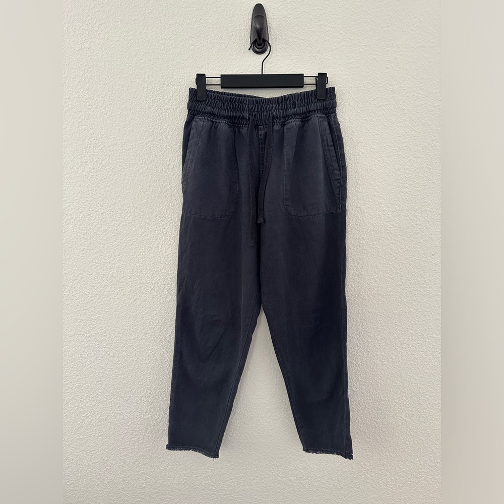 Zara raw‎ edge pants distressed black XS